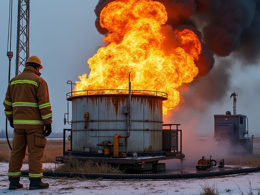 Flash Fire in the Oil Fields